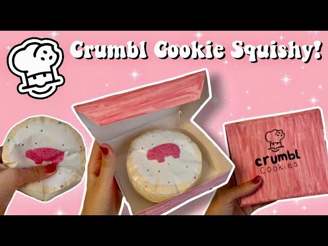 DIY Crumbl Cookie Paper Squishy w/packaging!