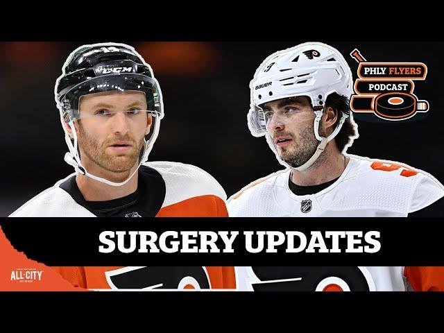 Jamie Drysdale & Sean Couturier back on ice after offseason surgeries | PHLY Flyers Podcast