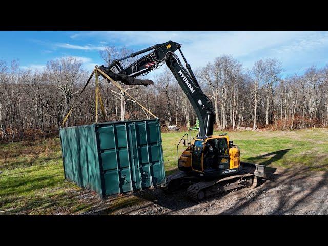 Making a level pad for shipping containers