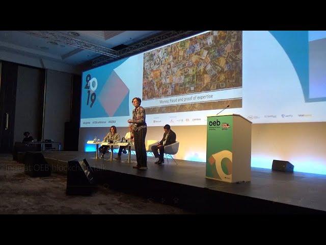 Inge de Waard - Talk in discussion panel on subject of Blockchain in Education at OEB19