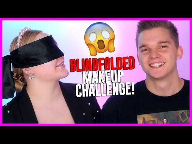 BLINDFOLDED Online Makeup Challenge With My Fiance! | NikkieTutorials