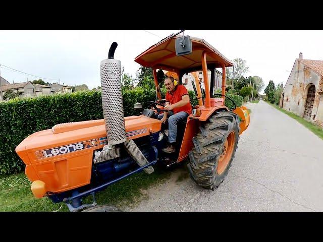 #Same Leone 70 #tractor #Sfalcio siepe lauro #campagna Cremonese #agro