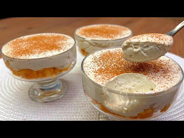 The most delicious homemade dessert in 5 minutes that not everyone knows about! No baking!