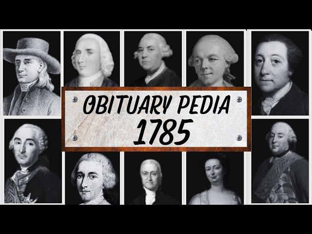 Famous People We've Lost in 1785 - Obituary in 1785