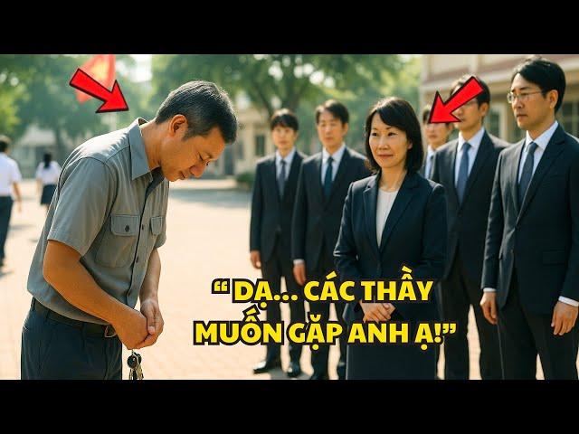 Anh Bảo Vệ Trường Chào Bằng Tiếng Nhật, Phái Đoàn Nước Ngoài Lập Tức Dừng Lại Mời Anh Vào Văn Phòng