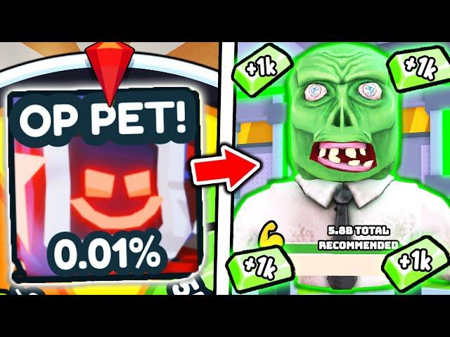 I Attempt To GET RAREST 0.01% GIGA CORRUPTED TECHNO PET in Roblox Arm Wrestle Simulator..