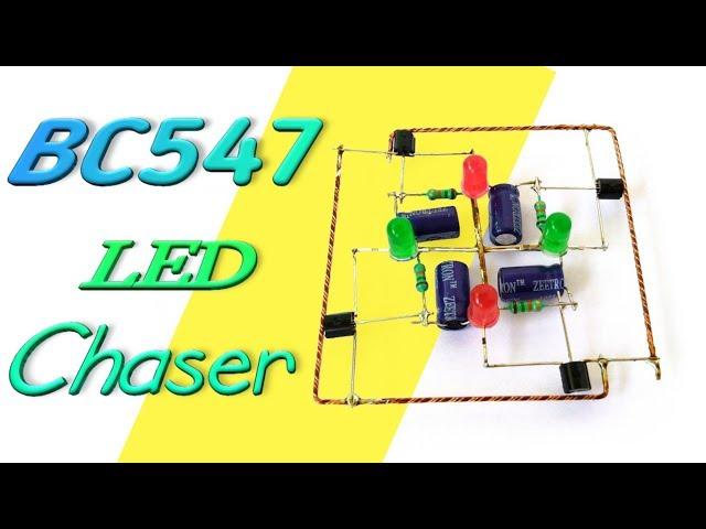 Amazing LED chaser with transistor || BC547 || by es tech knowledge