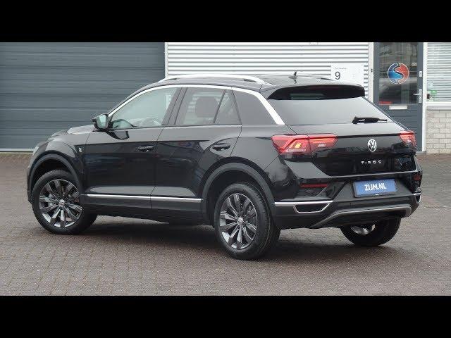 Volkswagen NEW 2018 T-roc Sport Deep Black Pearl 17 inch Kulmbach dark walk around & Inside detail