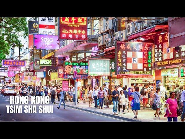 Hong Kong: Tsim Sha Tsui Crowded Weekend Walk (Oct 2023)