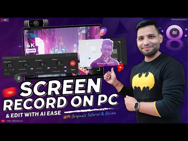 How To Screen Record On Windows PC 4K 120fps (2024) Wondershare Democreator 8 Review & Tutorial