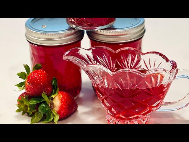 Home Canned Strawberry Syrup ~ Small Batch Canning ~ Home Canning