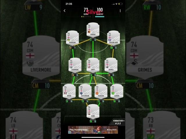 Different England squads on MADFUT22