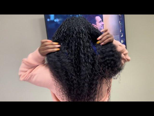 Micro braids with virgin human hair