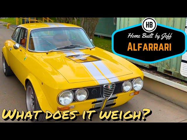 What does it weigh? - Ferrari engined Alfa 105 Alfarrari build part 219