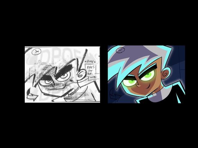 Danny Phantom Animatic HD remastered: Comparison