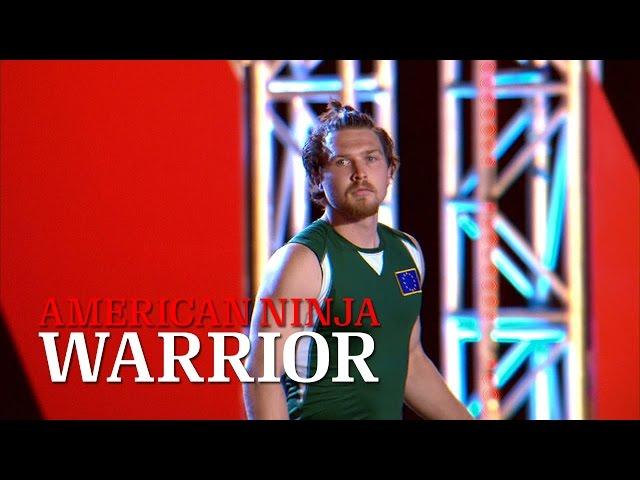 Tim Shieff at Stage 1 of American Ninja Warrior USA vs. The World 2014 | American Ninja Warrior