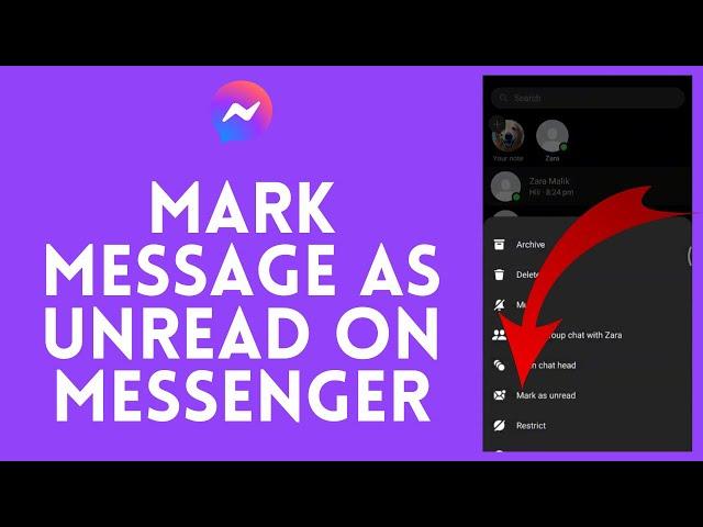 How to Mark Message as Unread on Messenger 2024 (QUICK & EASY!) | Facebook Messenger Tutorial