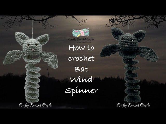 How to Crochet Bat Wind Spinner | Halloween Decors | Beginner Friendly Tutorial