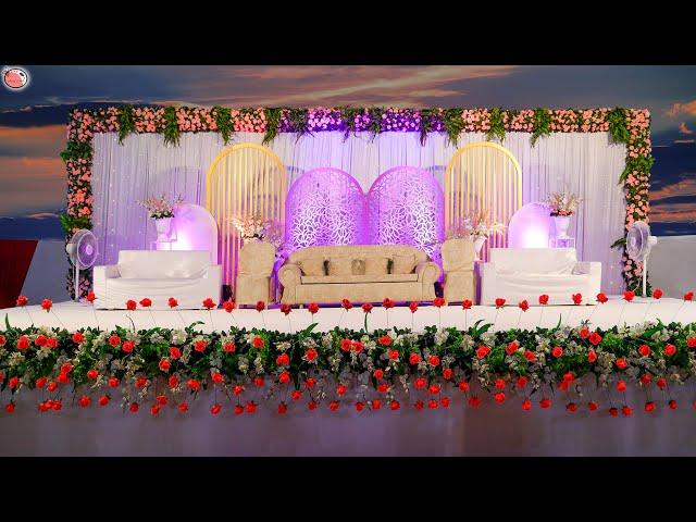 Luxury and elegant wedding backdrop decoration - wedding reception stage decoration ideas