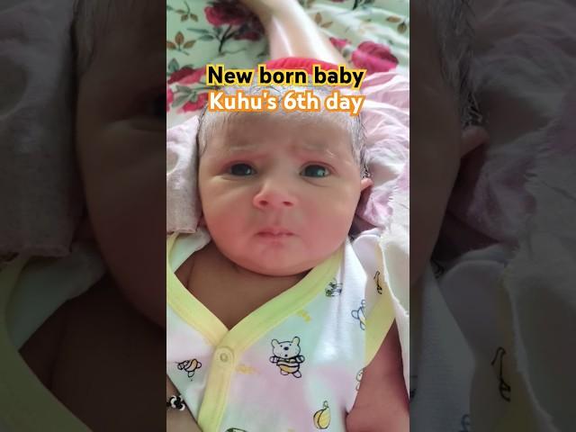 my new born baby | Kuhu's 6th day | #newbornbaby #babyjoy #cute #newborn #lovelybaby #newbornbaby