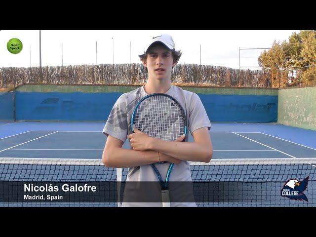 Nicolás Galofré - College tennis recruiting video Fall 2022