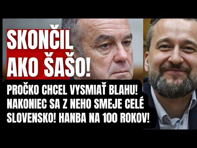 Hanba na 100 rokov! Pročko chcel vysmiať Blahu! Nakoniec sa z neho smeje celé Slovensko! Skončil ako