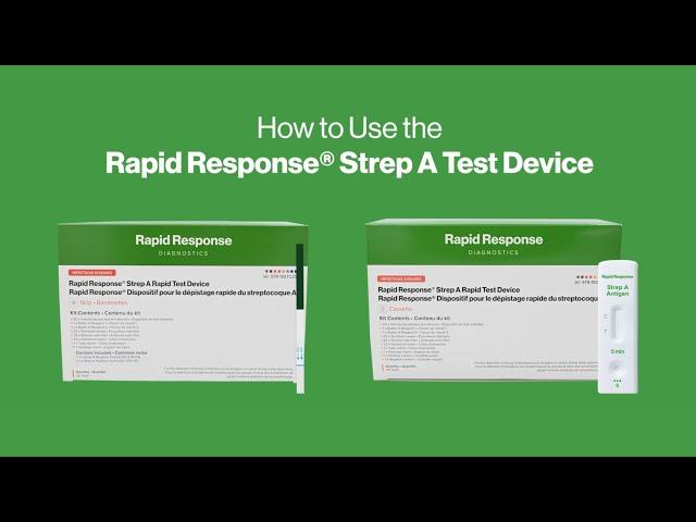 How to Use the Rapid Response Strep A Test Device