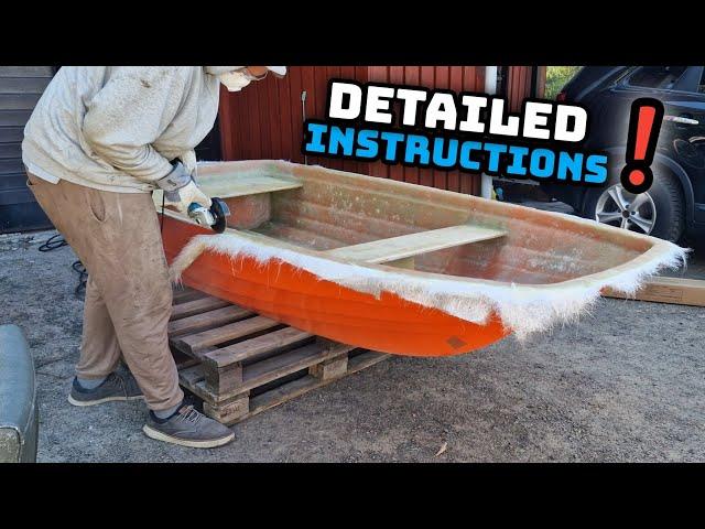 How to make Fiberglass boat hull in 10 minutes. DIY