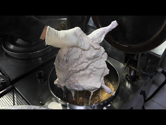 Garlic Whole Chicken Popular in Korea / 마늘 통닭 /  Korean Food