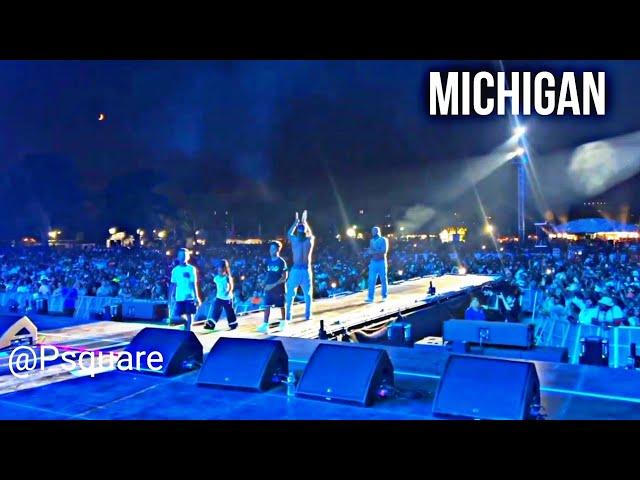 Psquare live in Afro Nation festival Detroit Michigan 2023 with their kids on stage