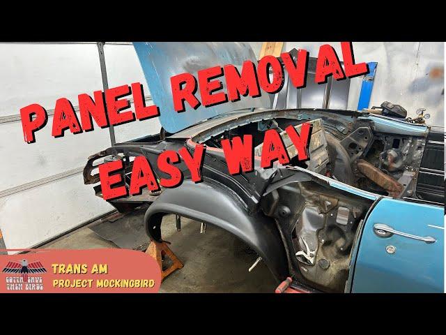 Wheel housing replacement and removing the 1/4 panel 1969 Firebird convertible