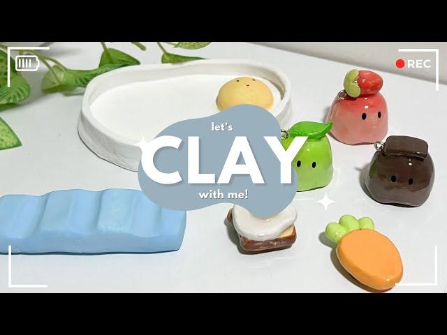 clay with me!  cómo hago llaveros en arcilla | studio vlog ⊹ ࣪