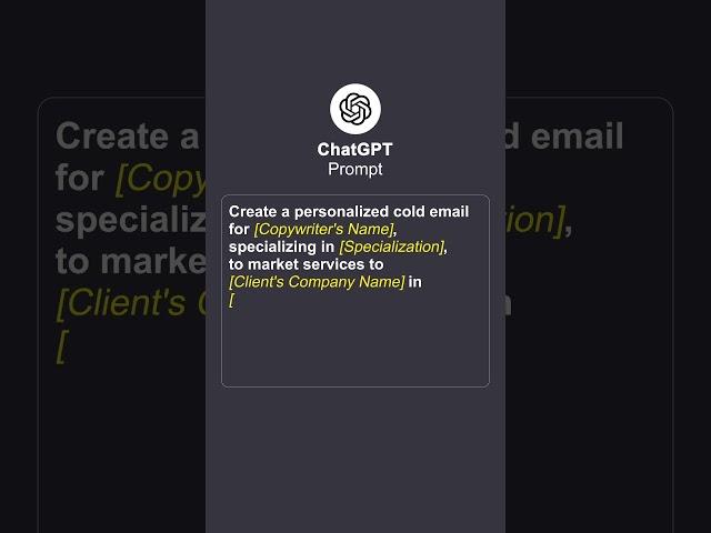 Write Cold Emails FAST with ChatGPT! #shorts #chatgpt