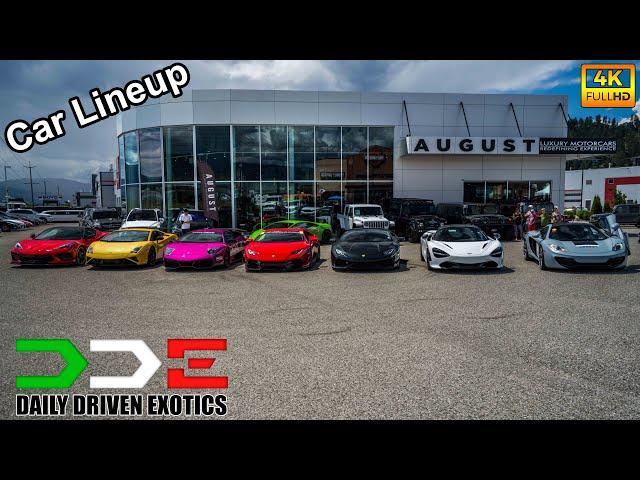 Daily Driven Exotics Car Lineup In Kelowna | August Luxury Motorcars SHOWROOM!!!