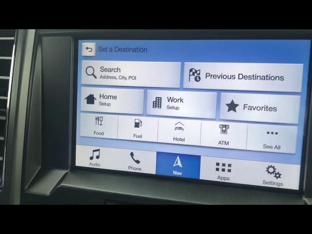 How to use the navigation on the Ford F-150