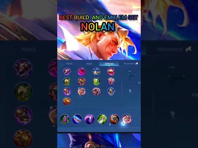 NOLAN Best BUILD + EMBLEM Set 2023#mlbb #builds #emblems