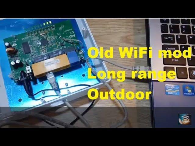 Make long range WiFi station with old router and 16dBi outdoor antenna