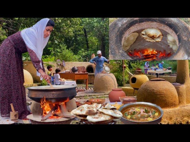 Cooking CHICKEN CHANGEZI With TANDOOR  NAAN  in Village Living Habitat Il