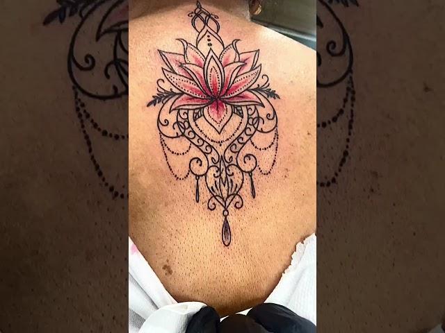 Lotus Tattoo On Back Neck | XPOSE TATTOOS JAIPUR | Tattoo Artist |#ink #tattooing #tattooart #india