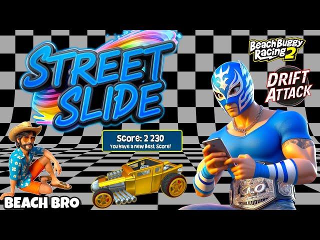 Street Slide "Drift Attack" |Beach Bro + Paisley Decal| Boneshaker | (Beach Buggy Racing 2)