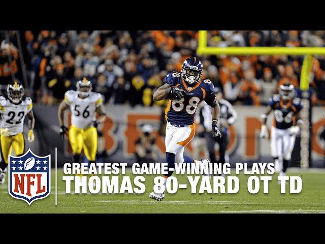 Tebow to Demaryius Thomas for 80-Yard OT TD | Steelers vs. Broncos | 2011 AFC Wild Card Highlights