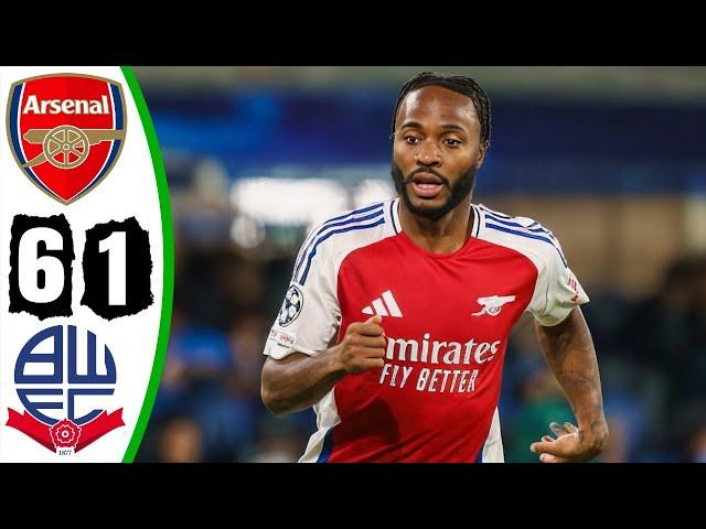 Arsenal vs Bolton 6-1 - All Goals & Highlights - 2024