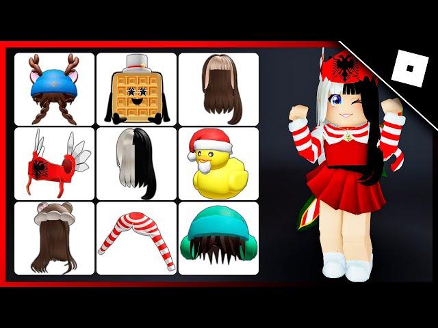 COMO PEGAR 18 ITENS GRÁTIS NO ROBLOX - CABELO MELANIE MARTINEZ, ITENS DE NATAL GRÁTIS E +