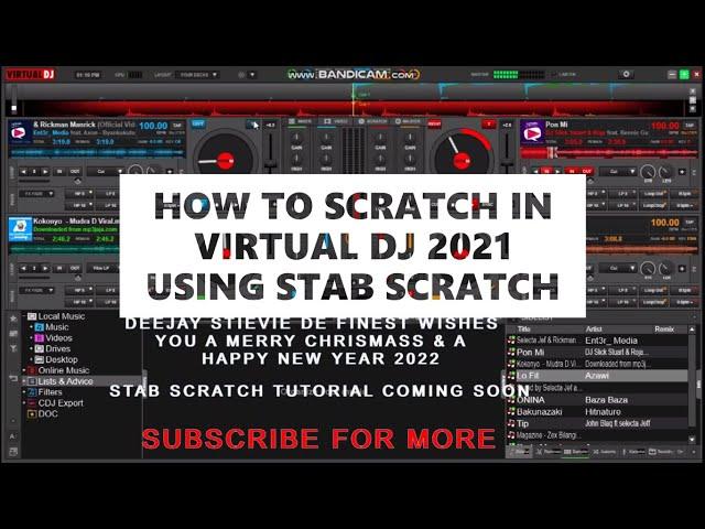 TESTIING STAB SCRATCH IN VIRTUAL DJ 2022 LIKE A PRO IN THREE MINUTES INTRO MIX