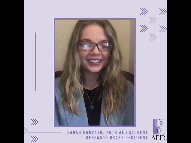 AED 2020 Year-End Giving Message from Sarah Horvath