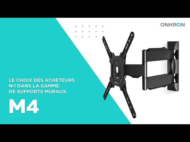 M4 Support TV mural pour des téléviseurs LCD OLED Plasma de 32 à 55 pouces Noir