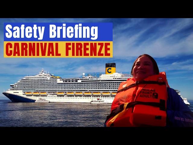 Carnival Firenze Safety Briefing - I Love How Quick This Is!