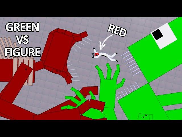 GREEN VS FIGURE Who Is Stronger? - Roblox Rainbow Friends - People Playground