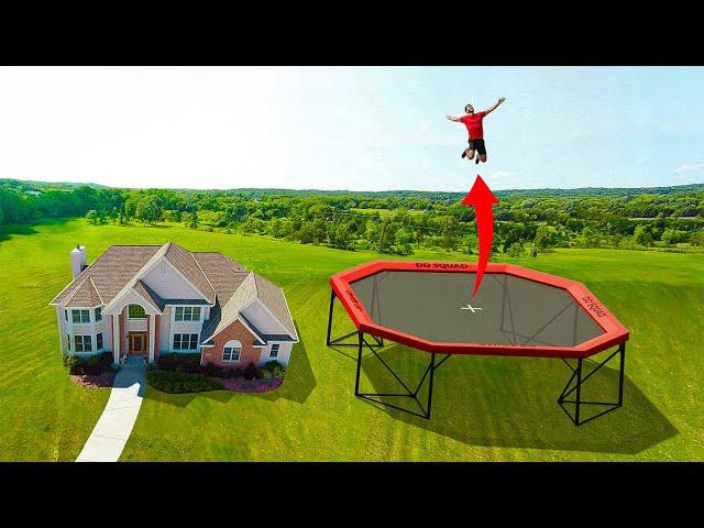 We Built The World's BIGGEST Trampoline in Our Backyard