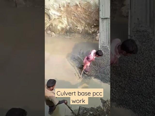 culvert bridge base pcc work